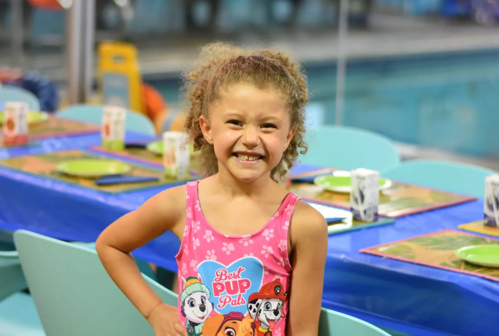 Children enjoying a pool birthday party