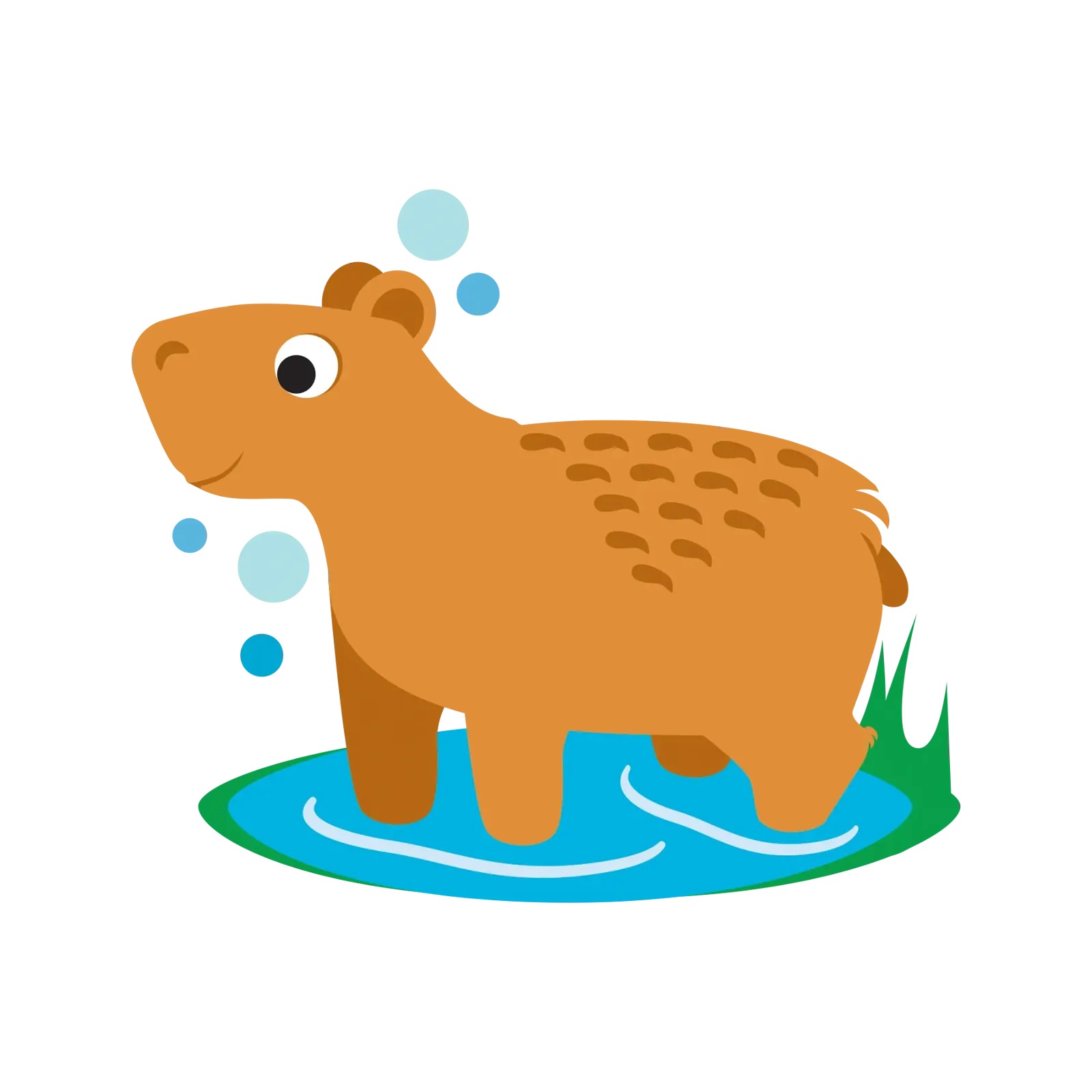 Capybara swim level badge