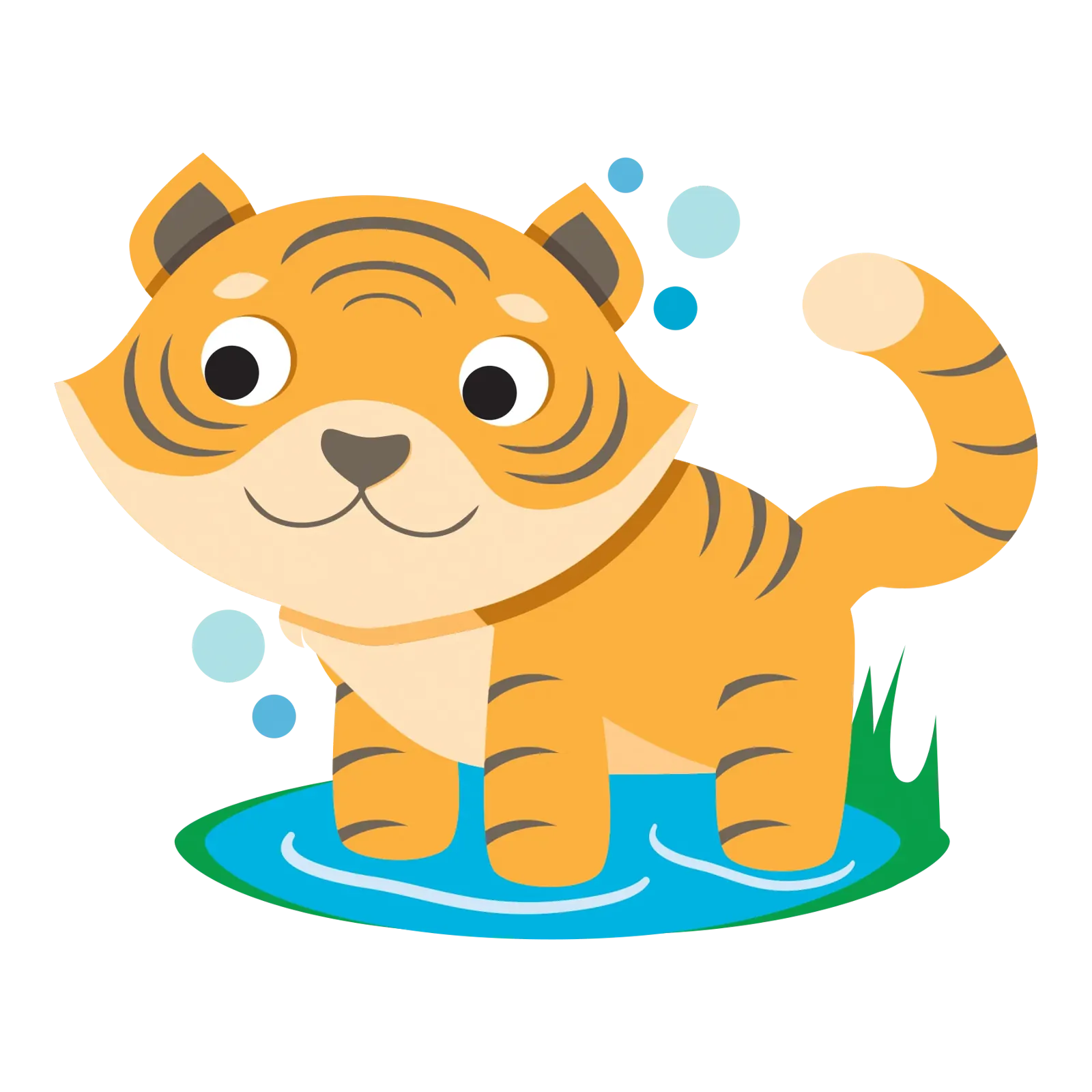 Tiger swim level badge